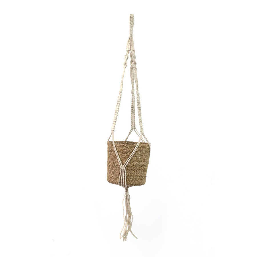 A LIFE WITH THEM Macramé Hanging Pot, Large