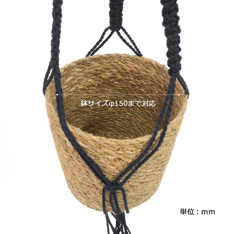 A LIFE WITH THEM Macramé Hanging Pot, Large