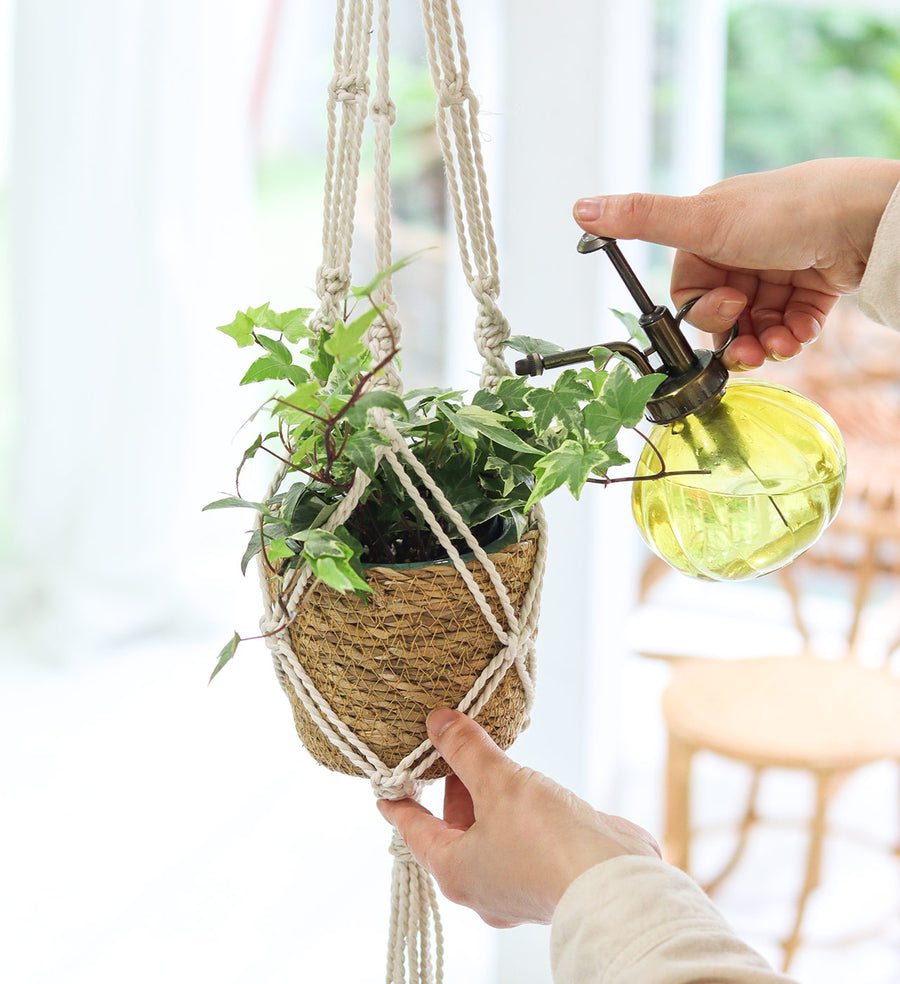 A LIFE WITH THEM Macrame Hanging Pot, 2 Pieces