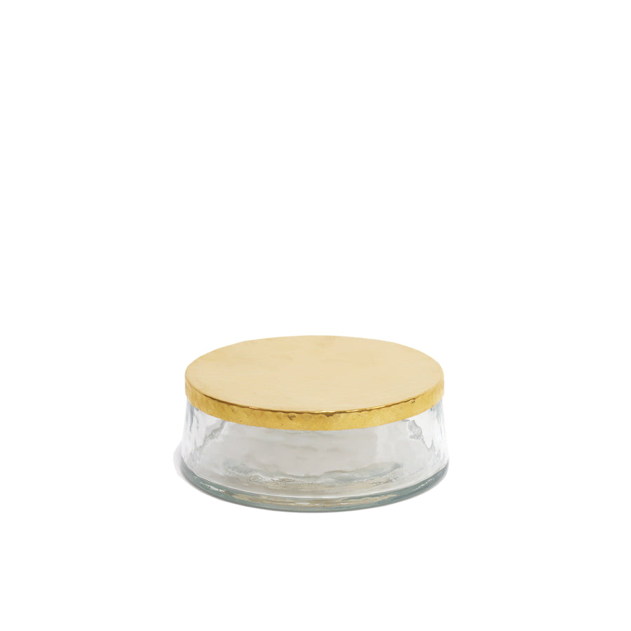 in bloom Brass &amp; Glass Canister Low L