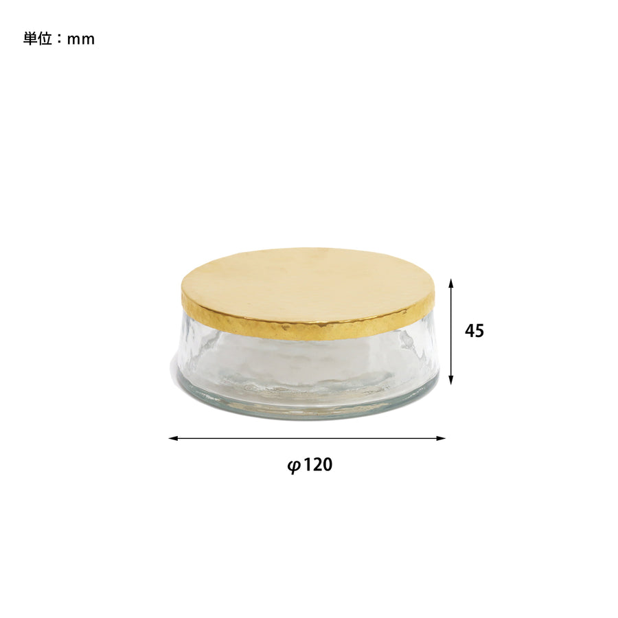 in bloom Brass &amp; Glass Canister Low L