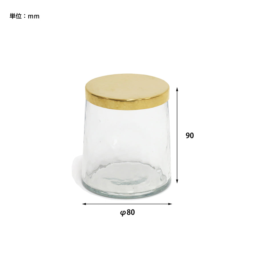 in bloom brass and glass canister High