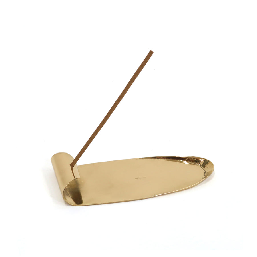 in bloom brass incense stand