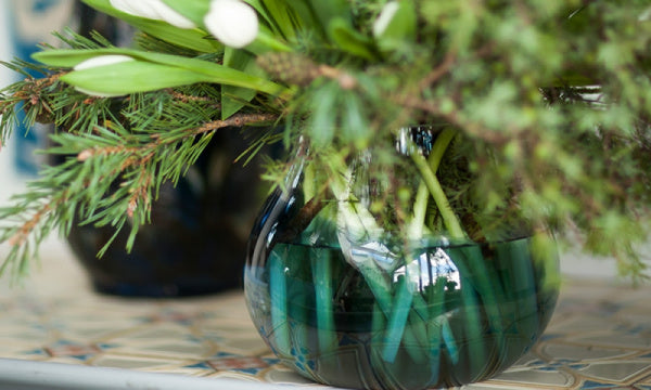 Flower vase no.23 indigo blue