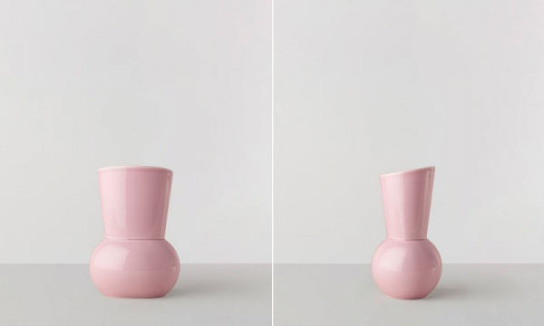 オーバルフラワーベース ワイド no.51 ローズピンク