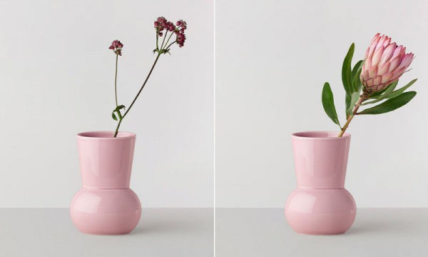 オーバルフラワーベース ワイド no.51 ローズピンク