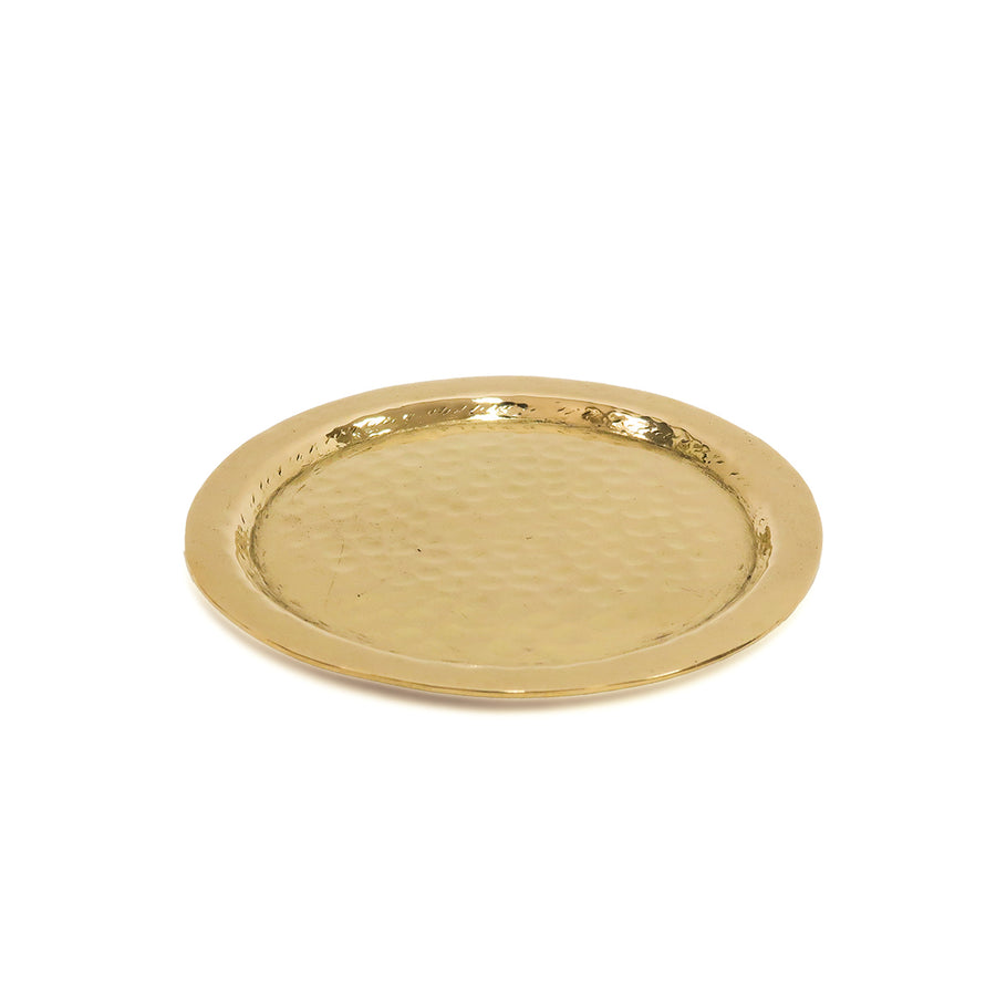 in bloom in bloom brass coaster round