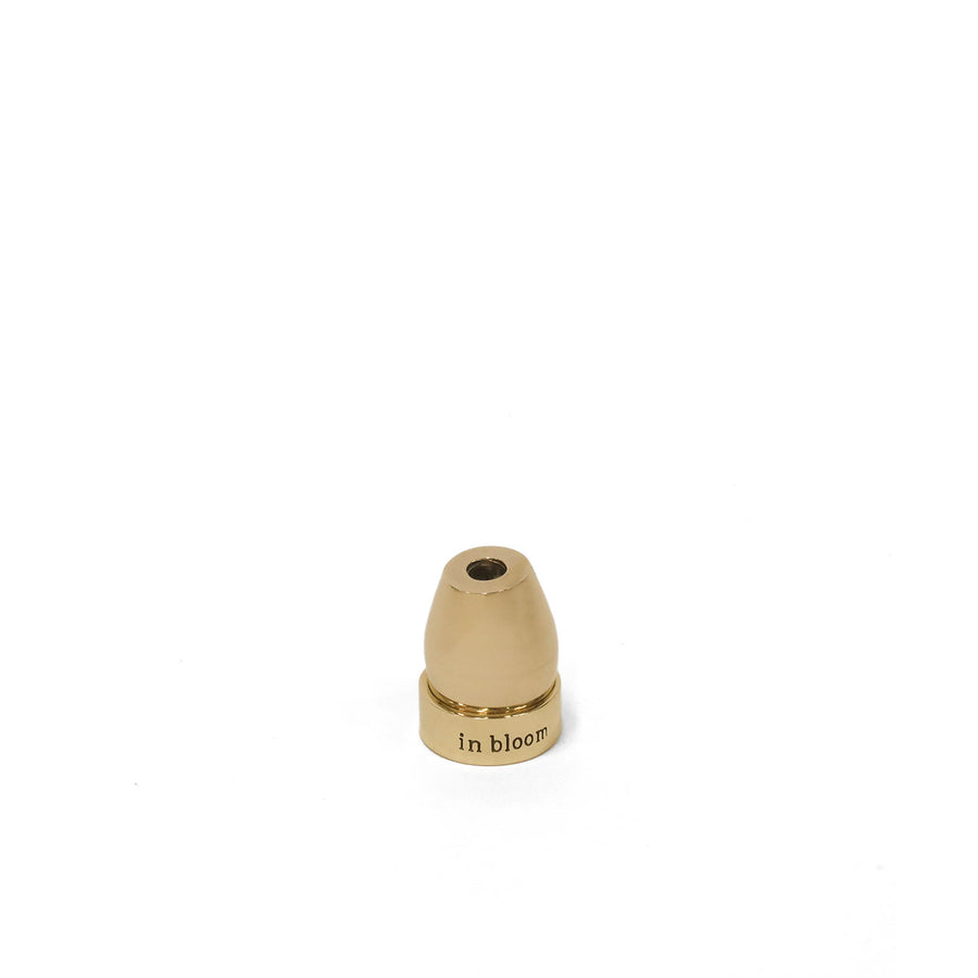 in bloom brass incense holder