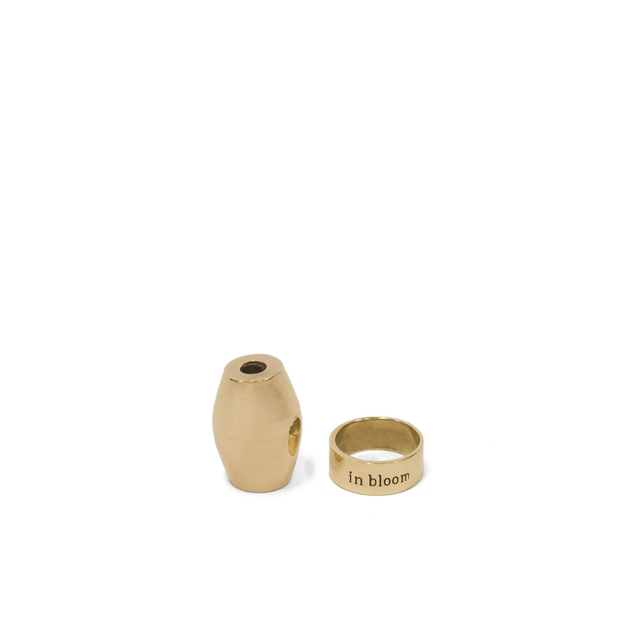 in bloom brass incense holder
