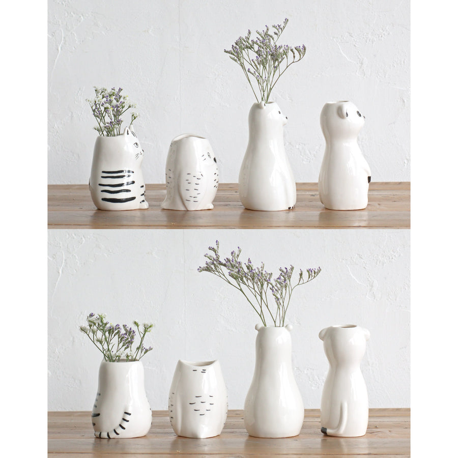 Sceneryvase（シナリーベース）モチーフフラワーベース フクロウ