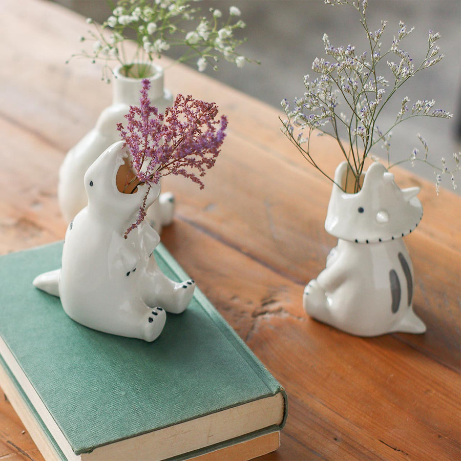 Sceneryvase（シナリーベース）シナリー モチーフフラワーベース トリケラトプス