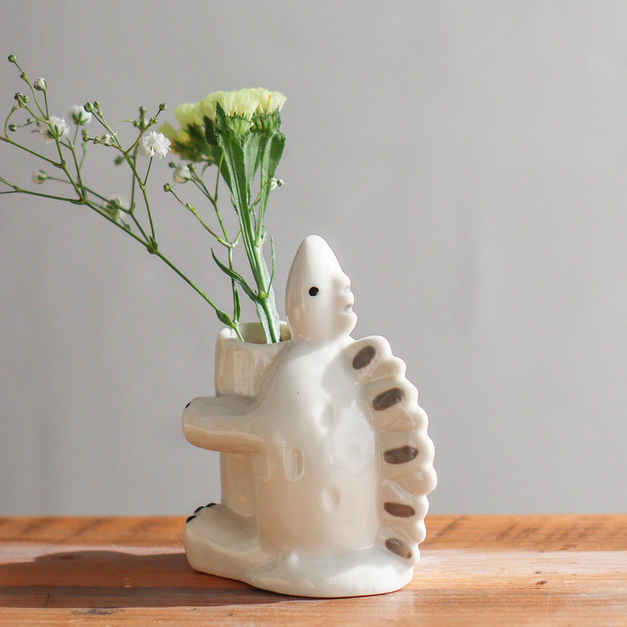 Sceneryvase（シナリーベース）シナリー モチーフフラワーベース ステゴサウルス