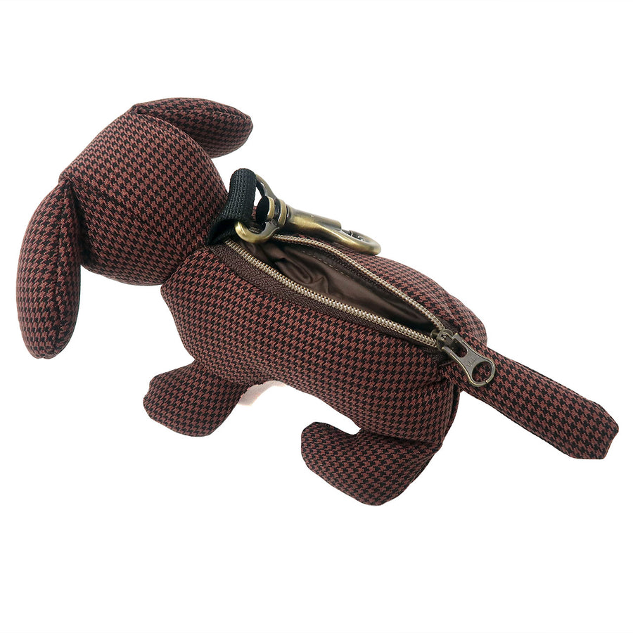 HOUNDSTOOTH DOG ICON POUCH 千鳥格子ドッグアイコンポーチ