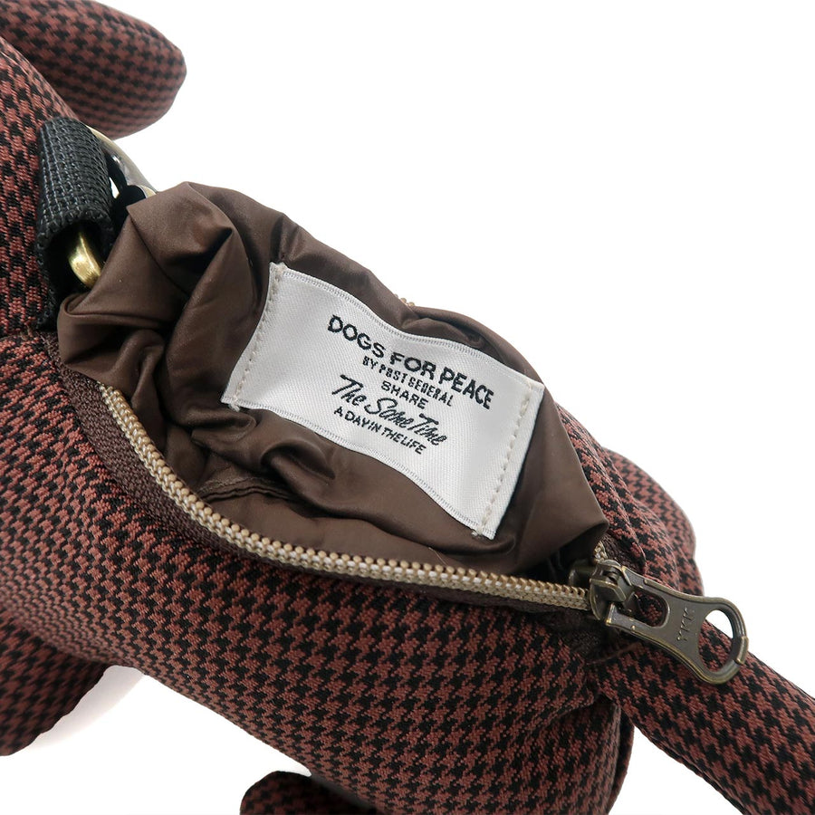 HOUNDSTOOTH DOG ICON POUCH 千鳥格子ドッグアイコンポーチ
