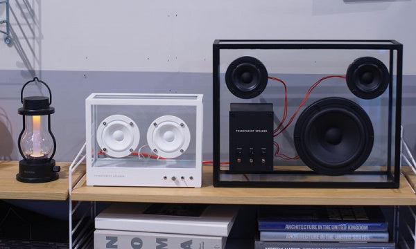 Small Transparent Speaker, White, TPS-02