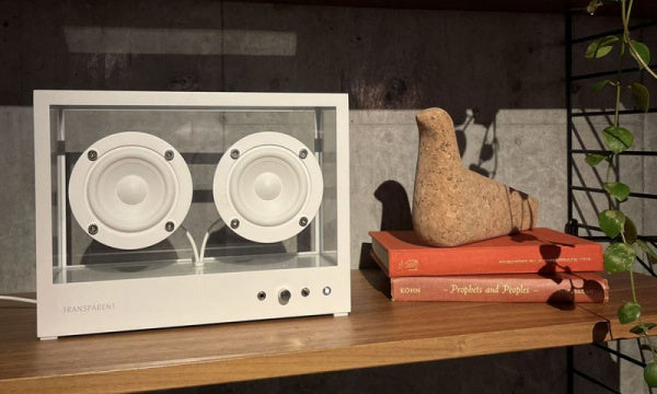 Small Transparent Speaker, White, TPS-02