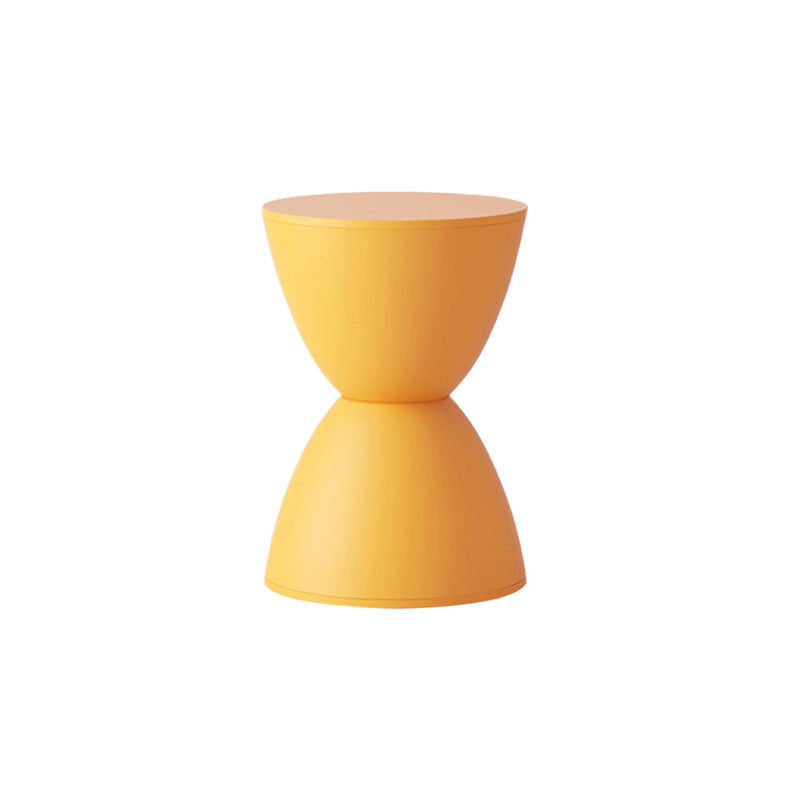 Hourglass-shaped round stool