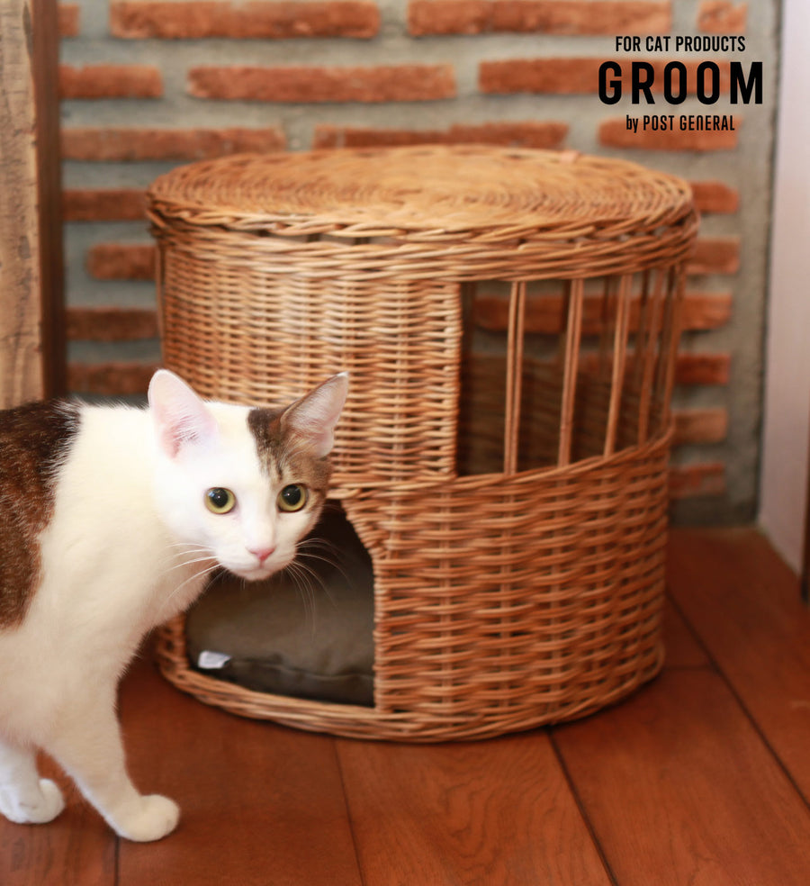 CAT HOUSE with LID BY THE AROROG ねこハウス ふた付き