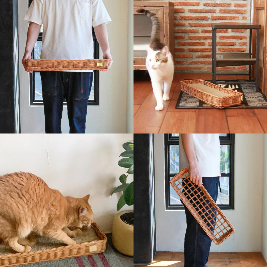 CAT SCRATCHER BOX BY THE AROROG 爪とぎバスケット