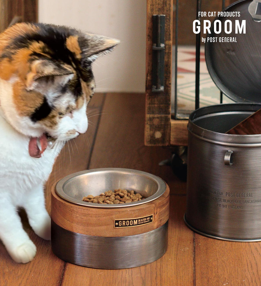 WOOD & IRON FEEDING BOWL