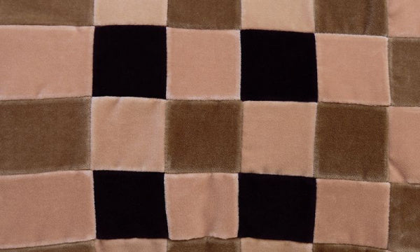 ベルベットクッション ネリー 40×60cm キャメル×オーバジーン