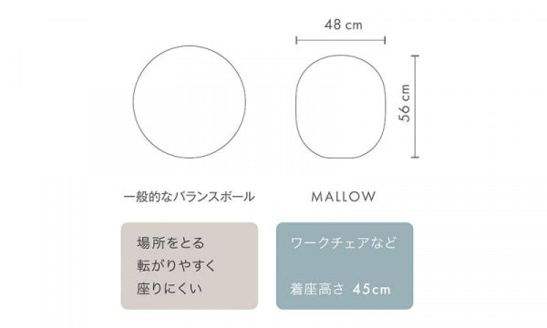 MALLOW（マロウ）バランスボール ニット ブラック