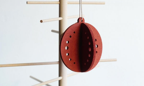クリスマス ボールオーナメント フェルト アイアン