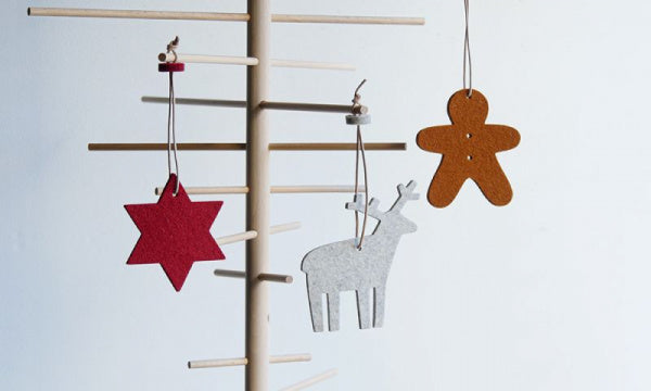 Felt Christmas Star Ornament, Red
