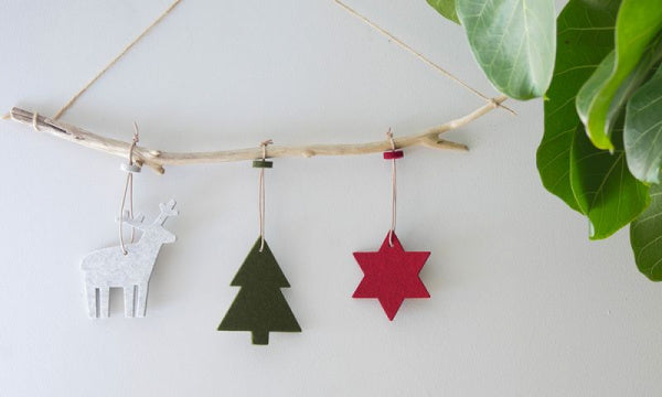 Felt Christmas Star Ornament, Red