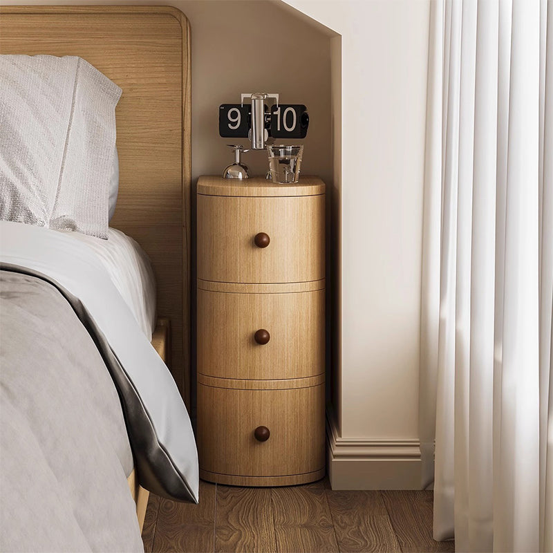 Wood grain bedside table