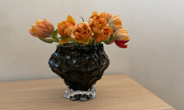 Canyon Vase Midi Flower Vase, New Smoke