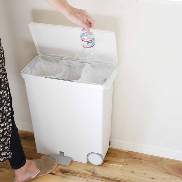 Orua 33 Wide Horizontal Pedal Bin, White