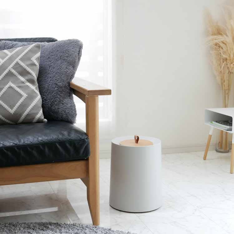 TUBELOR HOMME Round Dustbin, Gray