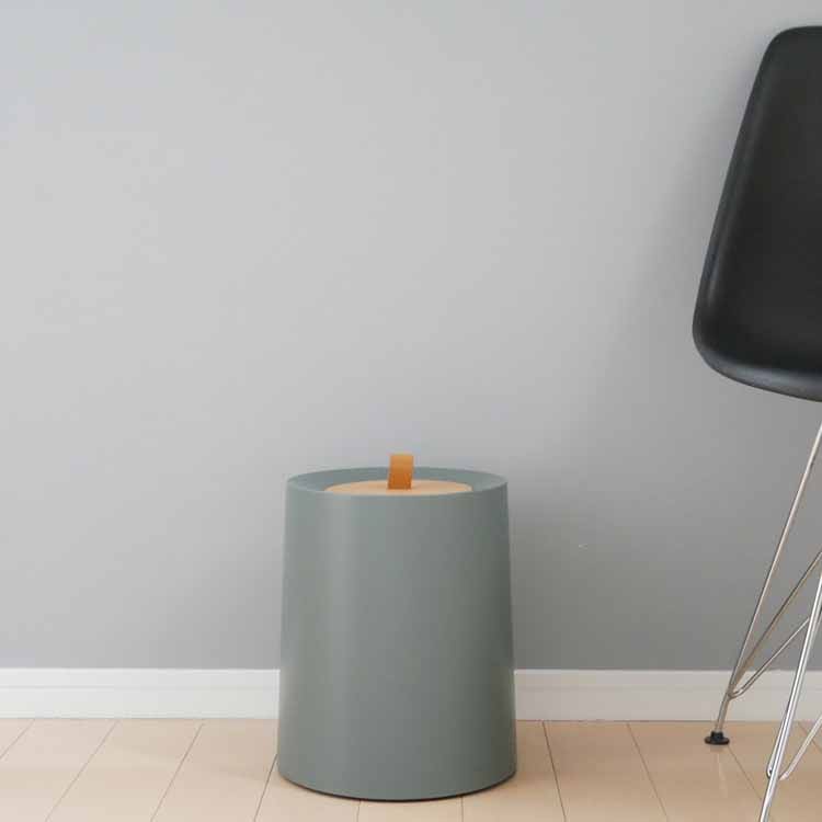 TUBELOR HOMME Round Dustbin, Blue Gray