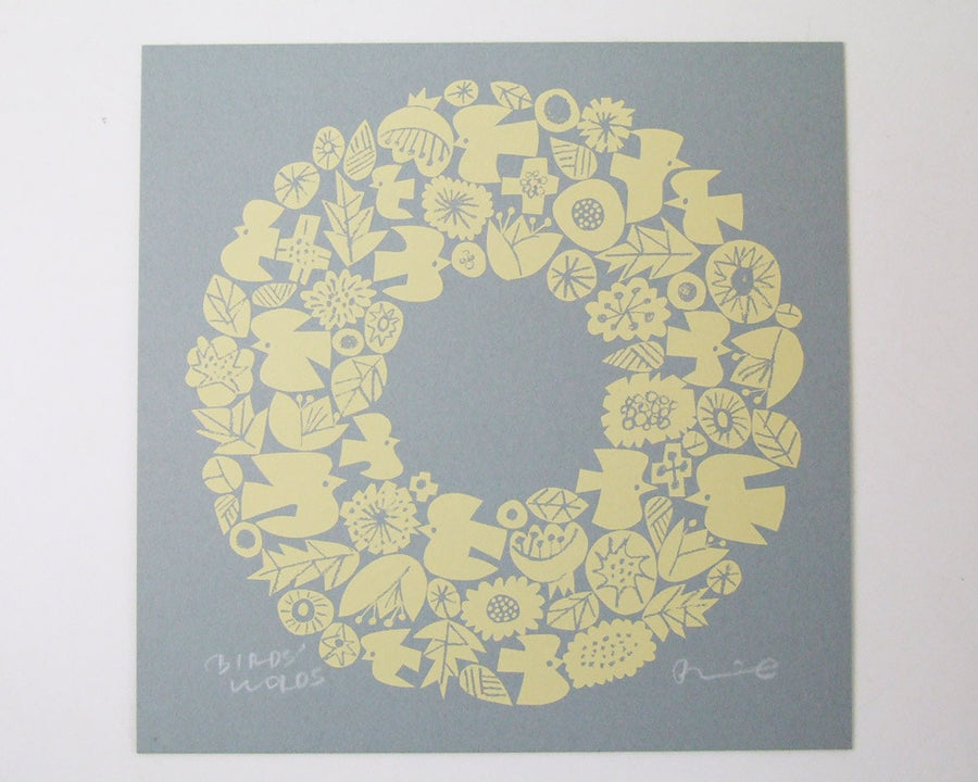 SILK SCREEN with FRAME WREATH シルクスクリーン リース