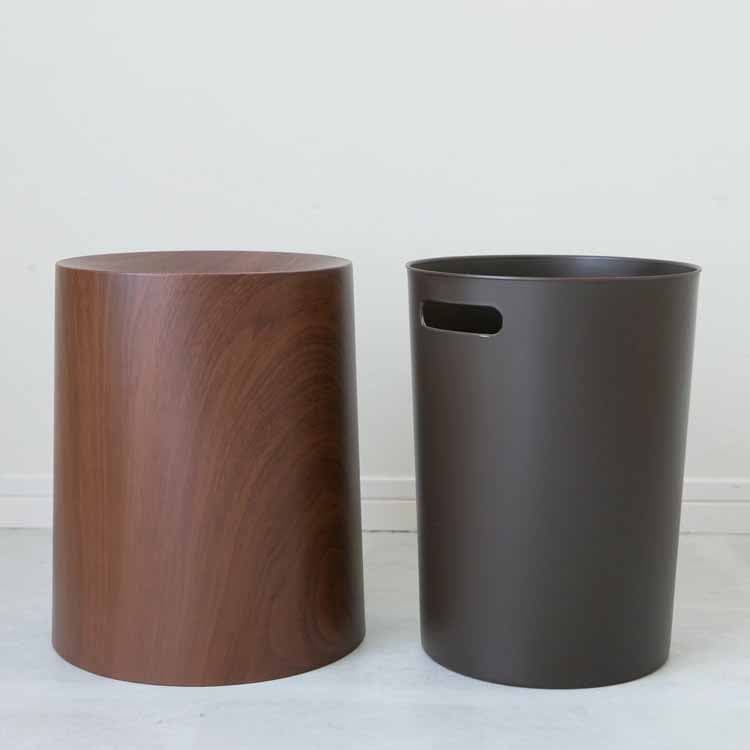 TUBELOR HOMME Round Dustbin, Rosewood