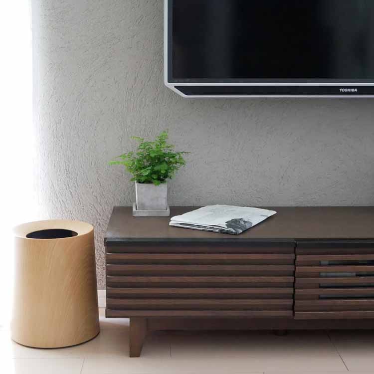 TUBELOR HOMME Round Dustbin in Oak Wood