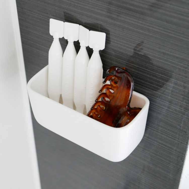 Magnetic Bathroom Trinket Box, White