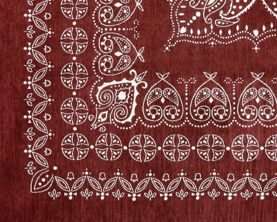 Leaf Bandana Rug Burgundy リーフバンダナラグ バーガンディ 200×200cm