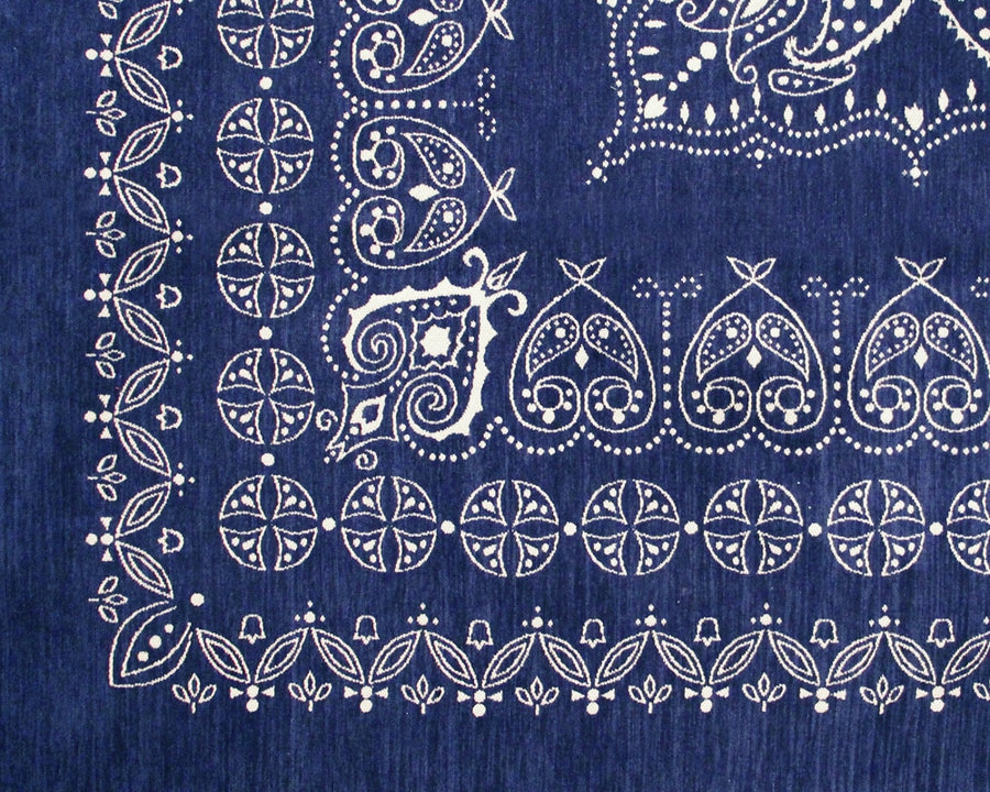 Leaf Bandana Rug Navy リーフバンダナラグ ネイビー 180×180cm