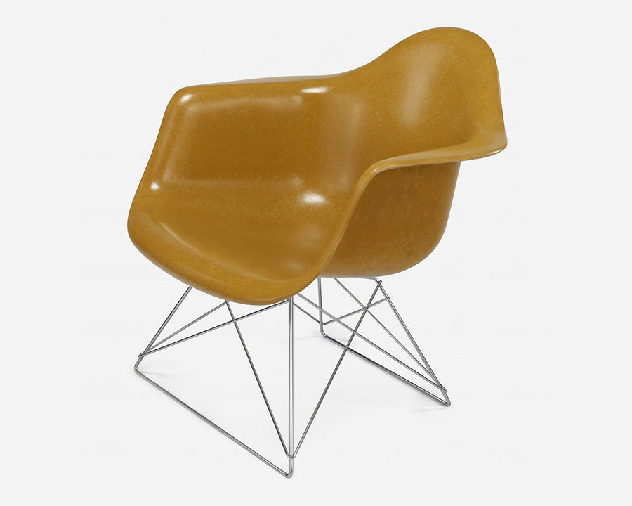 Fiberglass Arm Shell Chair MUSTARD マスタード