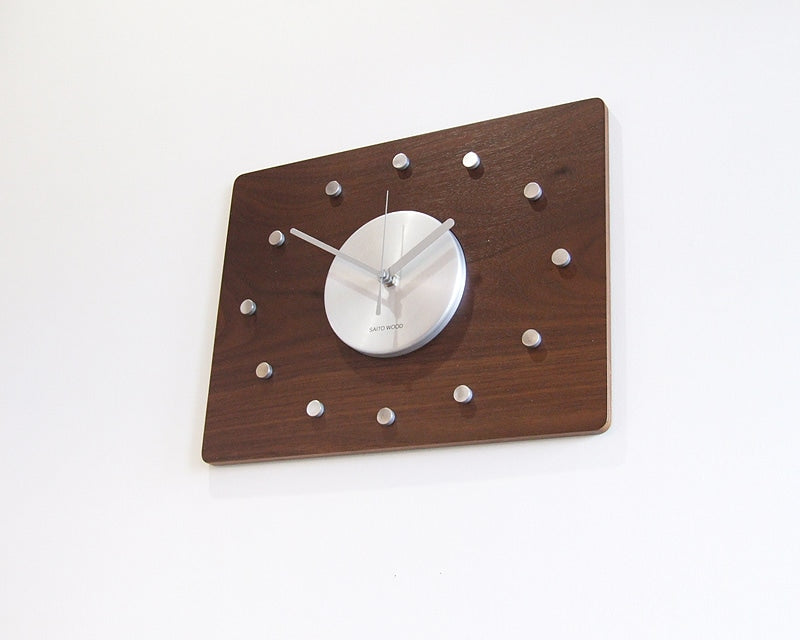 Wall Clock Walnut プライウッド ウォールクロック ウォールナット