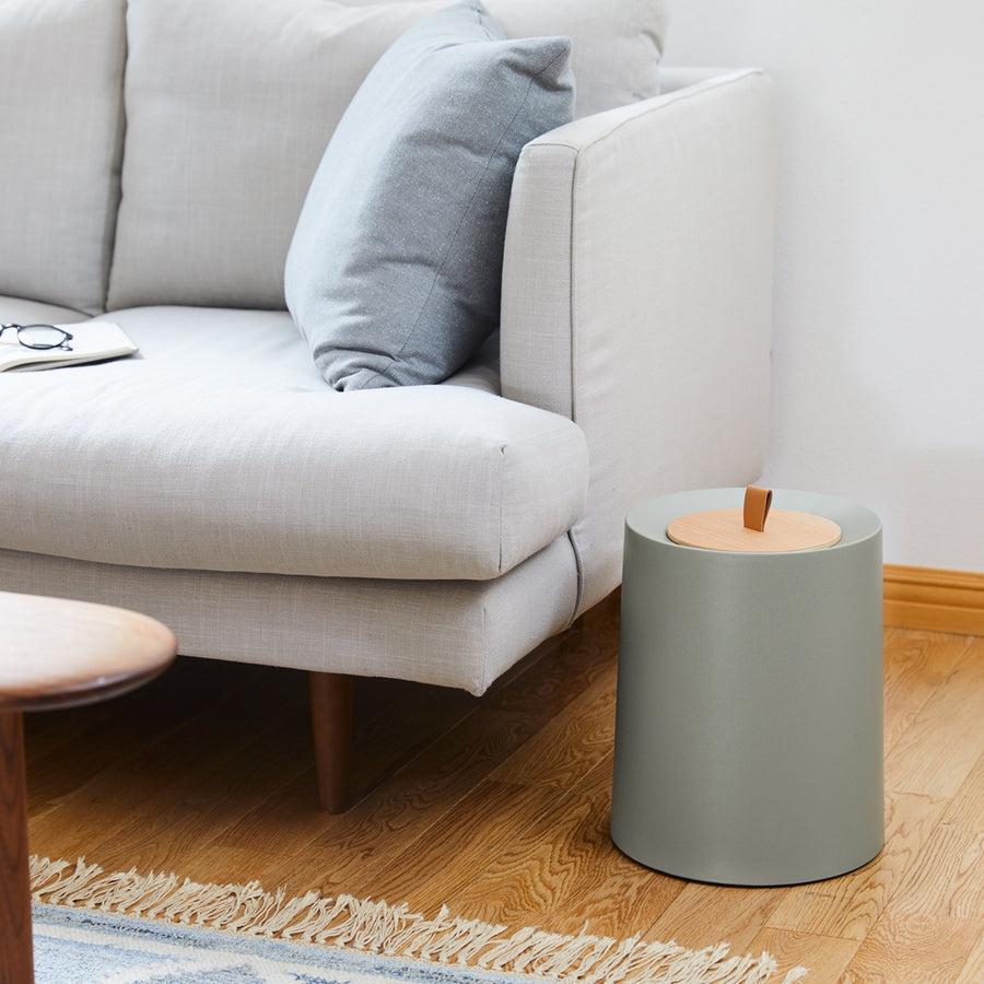 TUBELOR HOMME Round Dustbin, Ash Gray