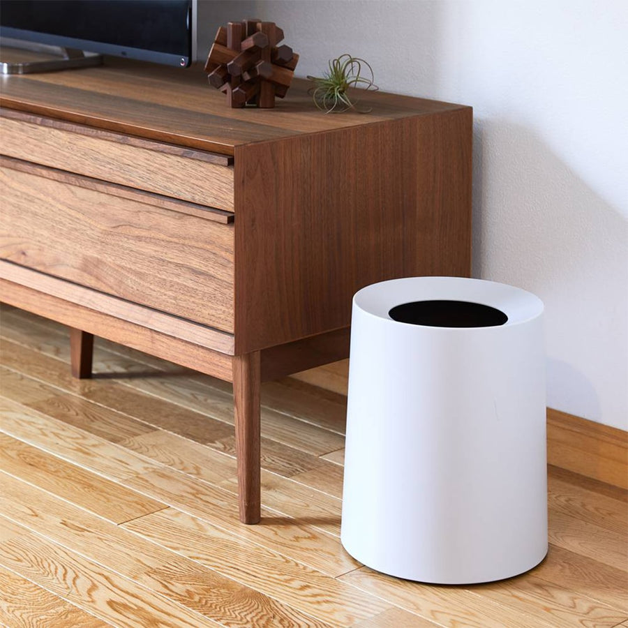 TUBELOR HOMME Round Dustbin, Rich White