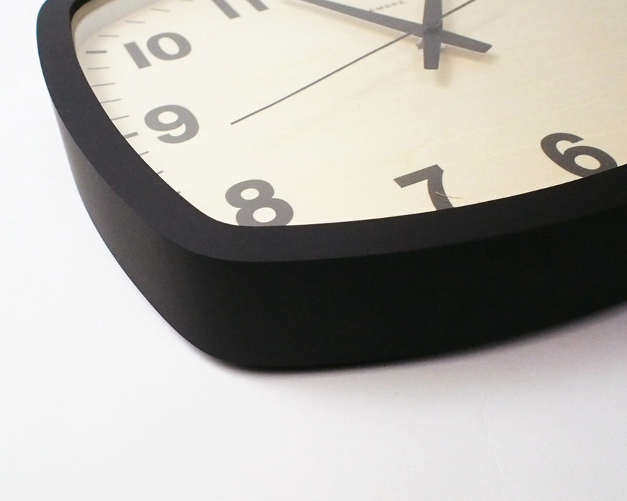 R-SQUARE BLACK CLOCK アールスクエアブラック 電波時計