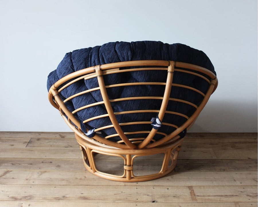 WICKER EASY CHAIR / STOOL NAVY ウィッカーイージーチェア/スツール ネイビー
