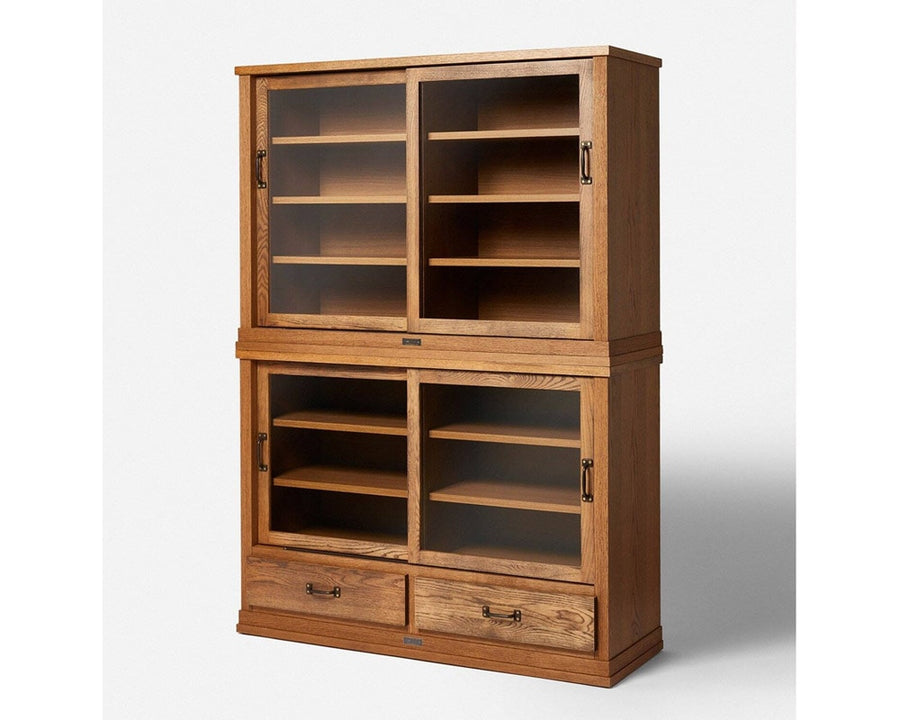 Elverson Glass Cabinet with Drowers, Large