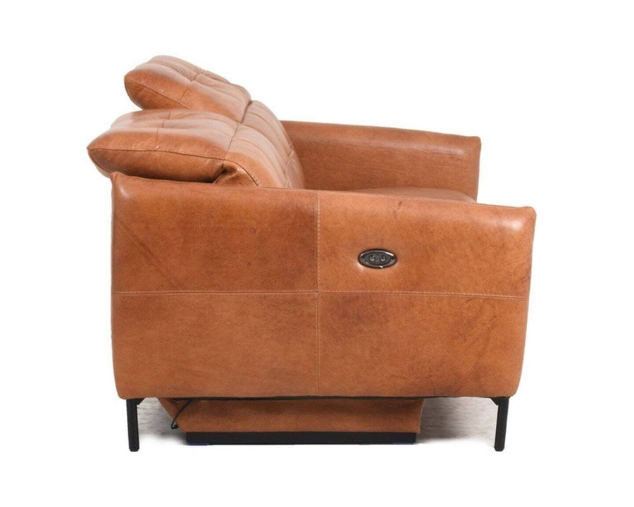 SHEFFIELD RECLINING SOFA LEATHER CM Seafield reclining sofa, leather camel
