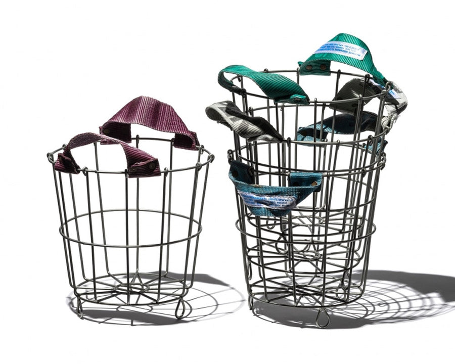 BELT HANDLE ROUND BASKET