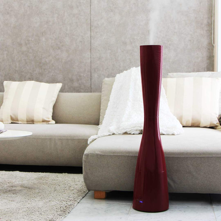 Sablier, a top-fill ultrasonic humidifier with double antibacterial technology that humidifies with beautiful mist, in white